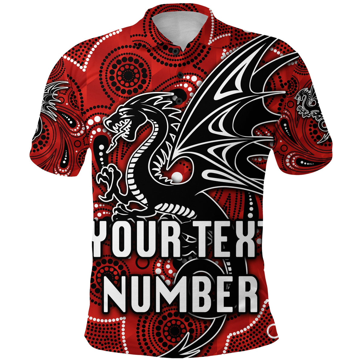 custom-personalised-st-george-dragons-polo-shirt-simple-indigenous