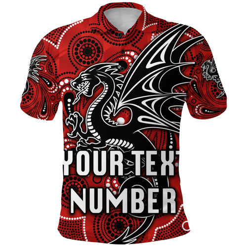 custom-personalised-st-george-dragons-polo-shirt-simple-indigenous