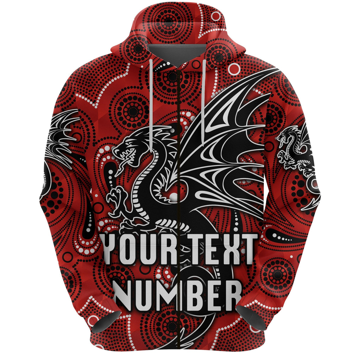 custom-personalised-st-george-dragons-zip-hoodie-simple-indigenous