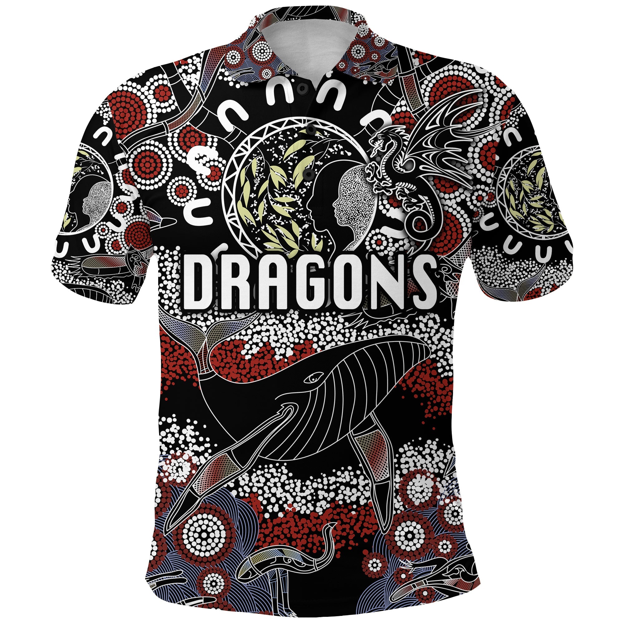 custom-personalised-st-george-illawarra-dragons-polo-shirt-2021-indigenous-black-custom-text-and-number