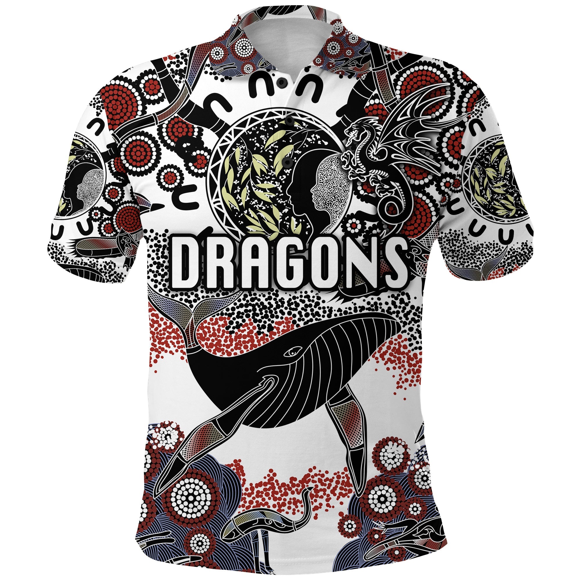 custom-personalised-st-george-illawarra-dragons-polo-shirt-2021-indigenous-white-custom-text-and-number