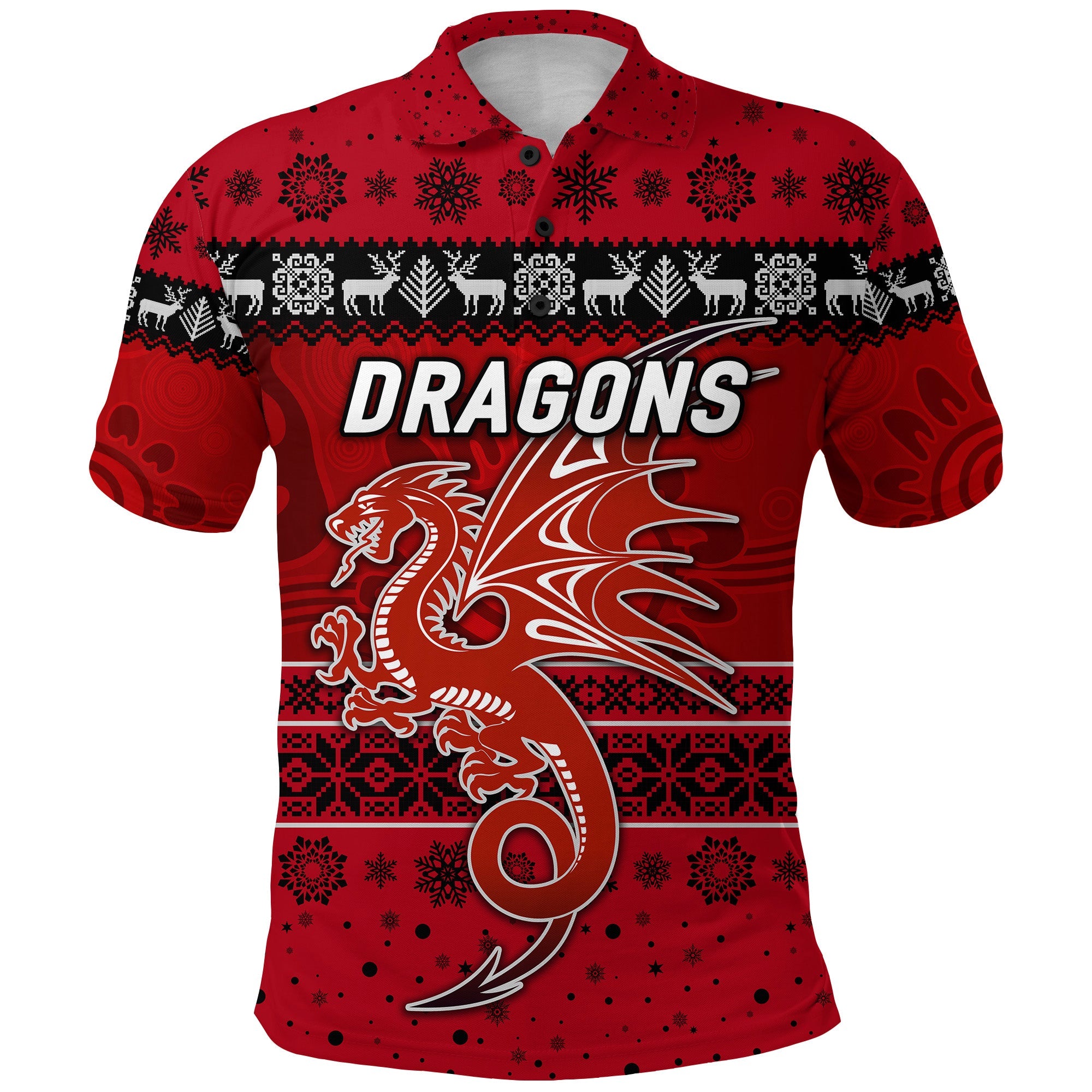 custom-personalised-st-george-illawarra-dragons-polo-shirt-christmas-simple-style-red