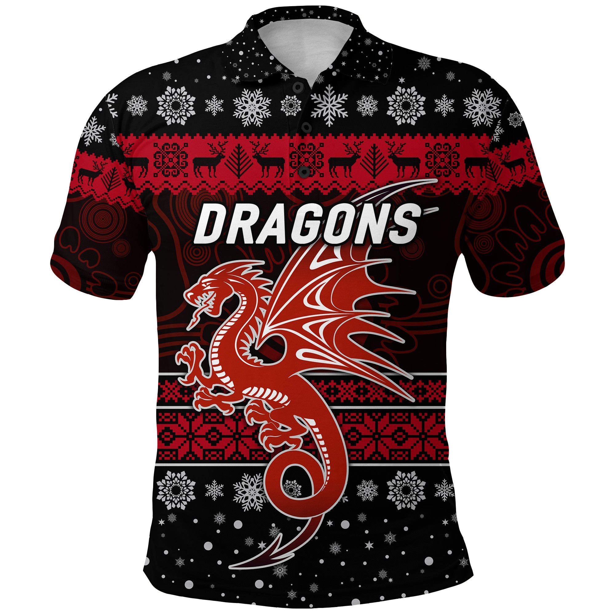 custom-personalised-st-george-illawarra-dragons-polo-shirt-christmas-simple-style-black