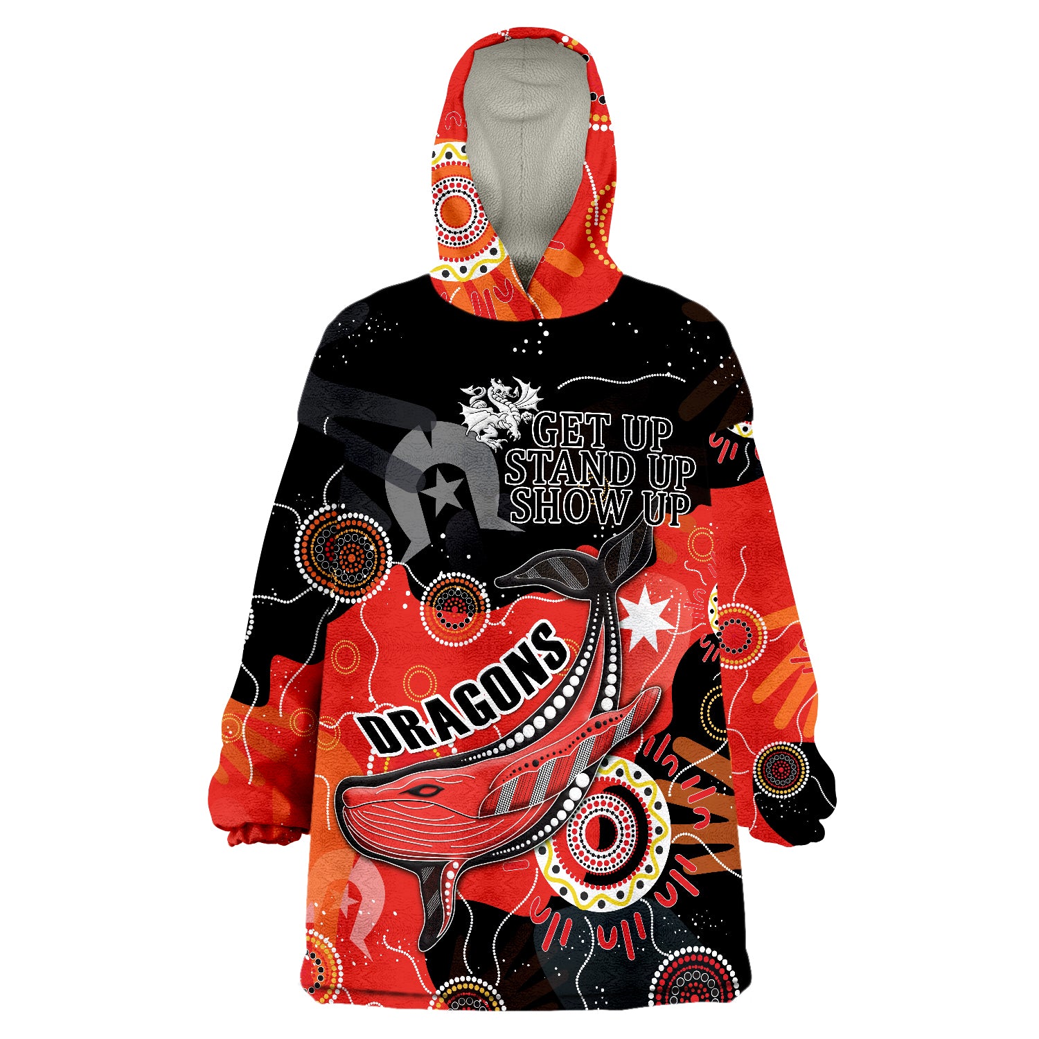 dragons-rugby-naidoc-week-2022-aboriginal-style-wearable-blanket-hoodie