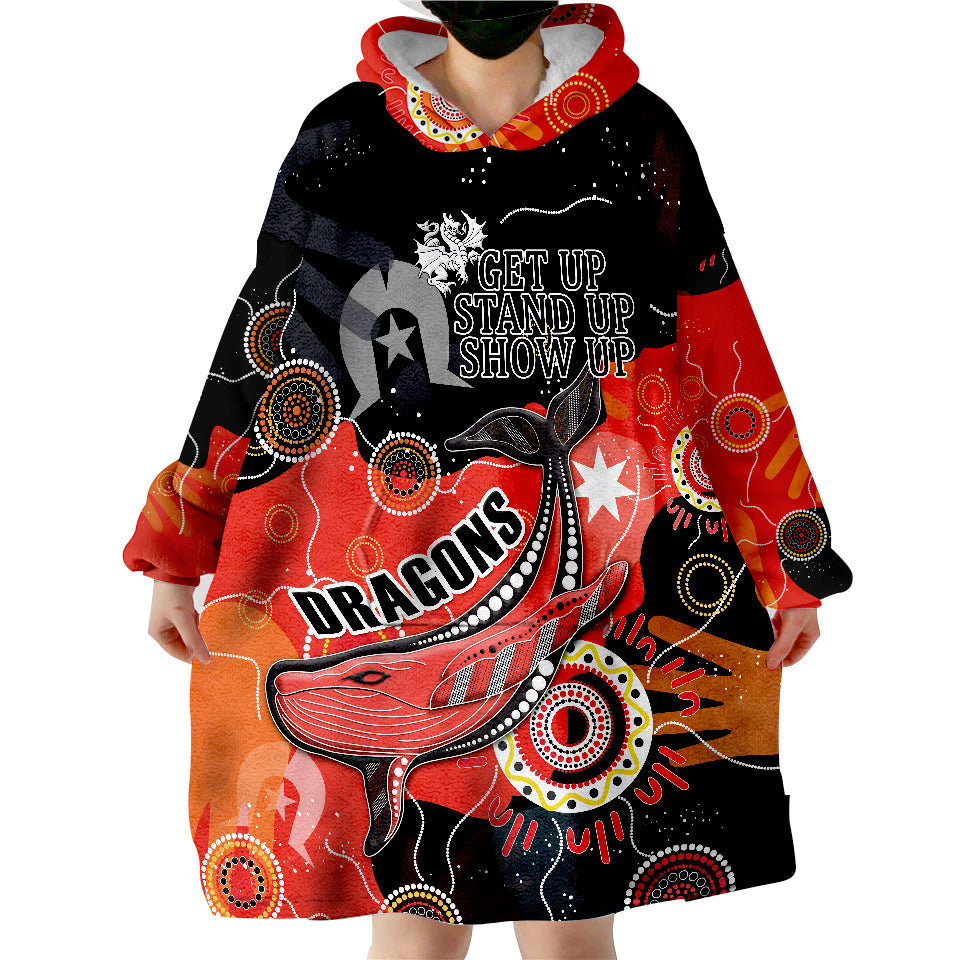 dragons-rugby-naidoc-week-2022-aboriginal-style-wearable-blanket-hoodie