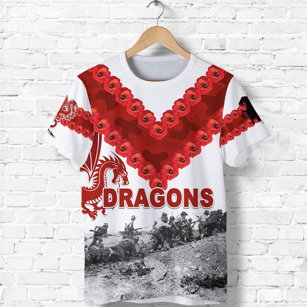 st-george-illawarra-dragons-t-shirt-anzac-day-simple-style