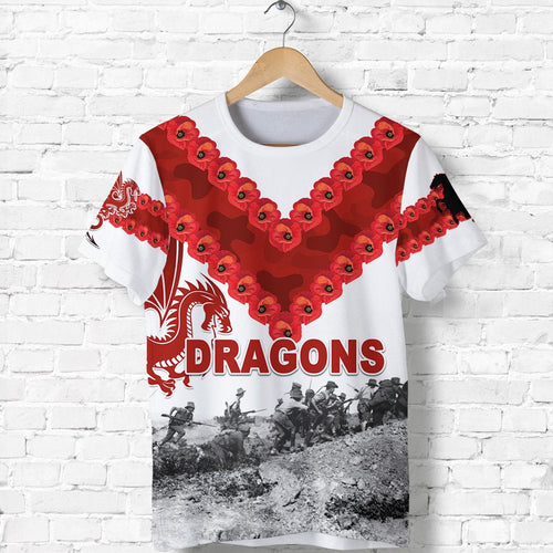 st-george-illawarra-dragons-t-shirt-anzac-day-simple-style