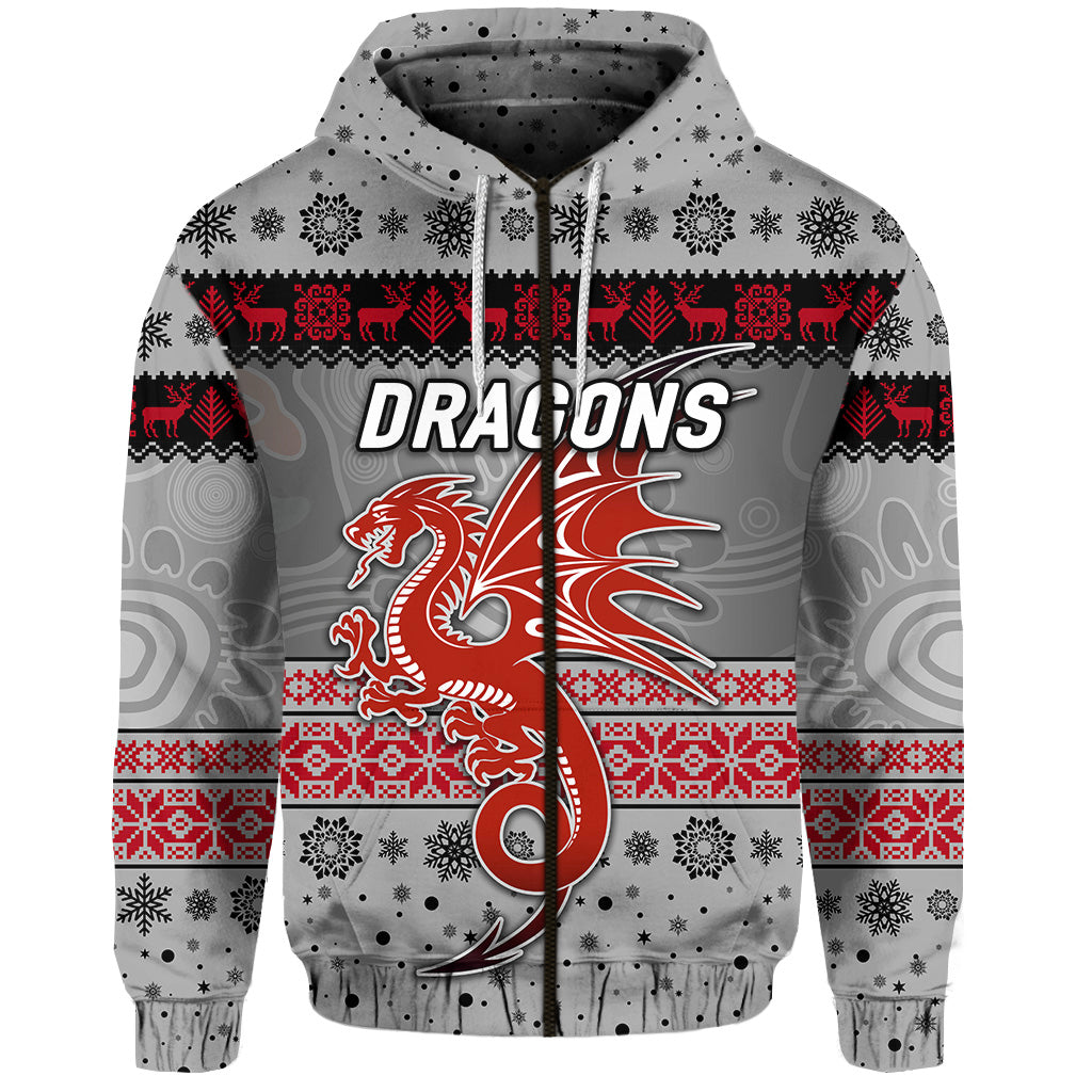 custom-personalised-st-george-illawarra-dragons-zip-hoodie-christmas-simple-style-grey
