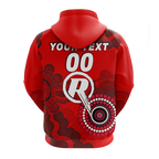 (Custom Personalised) Melbourne Renegades Aboriginal Art Cricket 2022 Hoodie - LT12