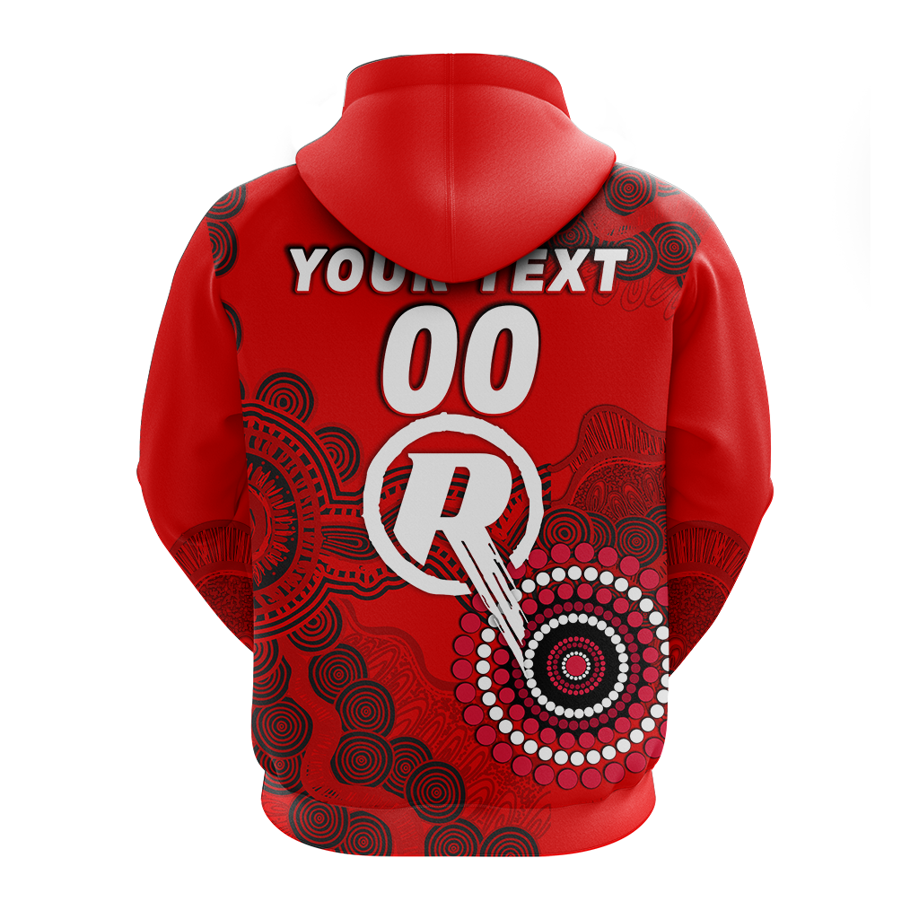 (Custom Personalised) Melbourne Renegades Aboriginal Art Cricket 2022 Hoodie - LT12