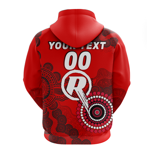 (Custom Personalised) Melbourne Renegades Aboriginal Art Cricket 2022 Hoodie - LT12