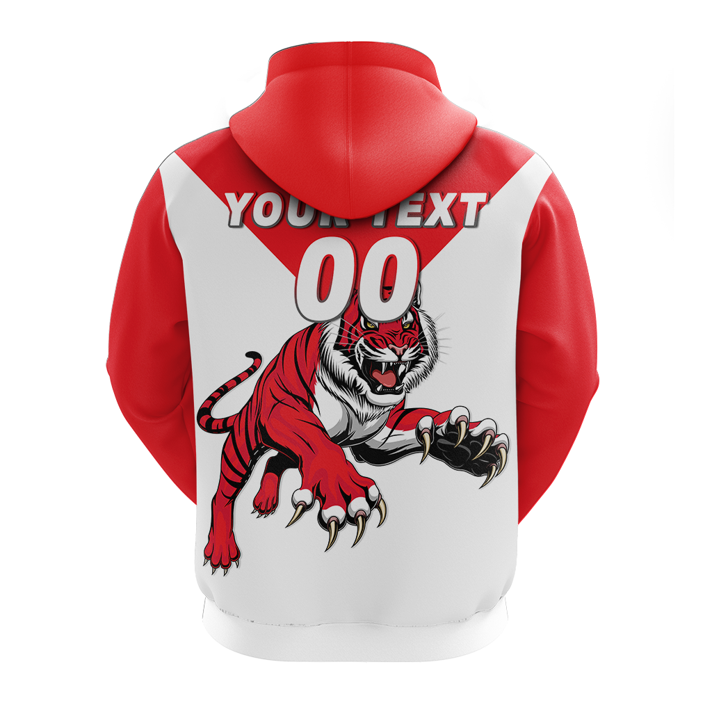 (Custom Personalised) Tigers South Bunbury Football 2022 Hoodie - LT12