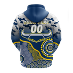 (Custom Personalised) Cowboys Rugby ANZAC Day Camouflage Indigenous Art Hoodie - LT12