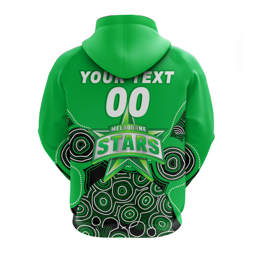 (Custom Personalised) Melbourne Stars Aboriginal Art Cricket 2022 Hoodie - LT12