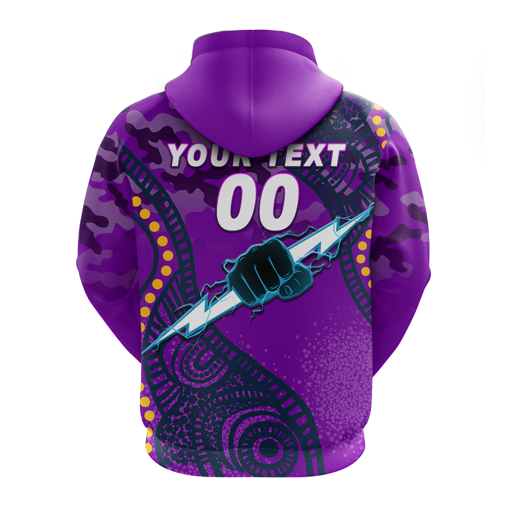 (Custom Personalised) Storm Rugby ANZAC Day Camouflage Indigenous Art Hoodie - LT12
