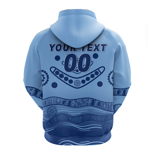 (Custom Personalised) New South Wales Blues Aboriginal  Indigenous Hoodie - LT12
