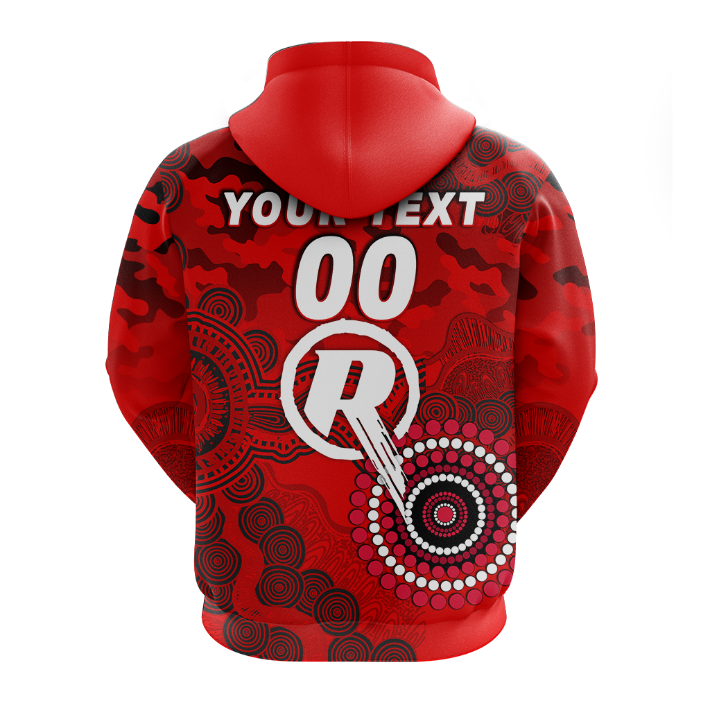 (Custom Personalised) Melbourne Renegades ANZAC Day Aboriginal Hoodie - LT12