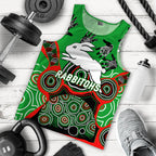 (Custom Personalised) Rabbitohs Rugby Aboriginal Art Men Tank Top - LT12