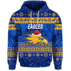 West Coast Eagles Hoodie Christmas Simple Style - Blue LT8