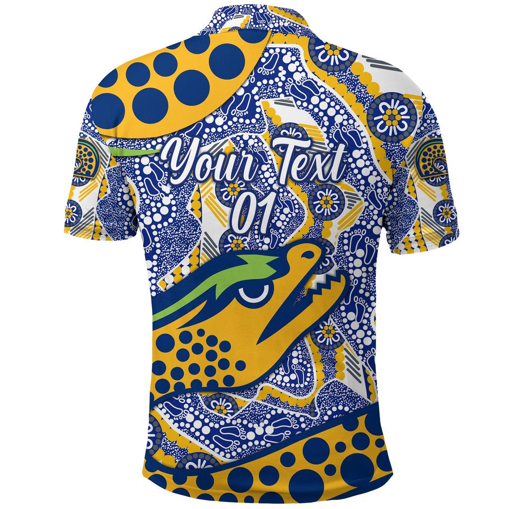 custom-personalised-parramatta-eels-polo-shirt-2021-indigenous-simple-style-blue-custom-text-and-number