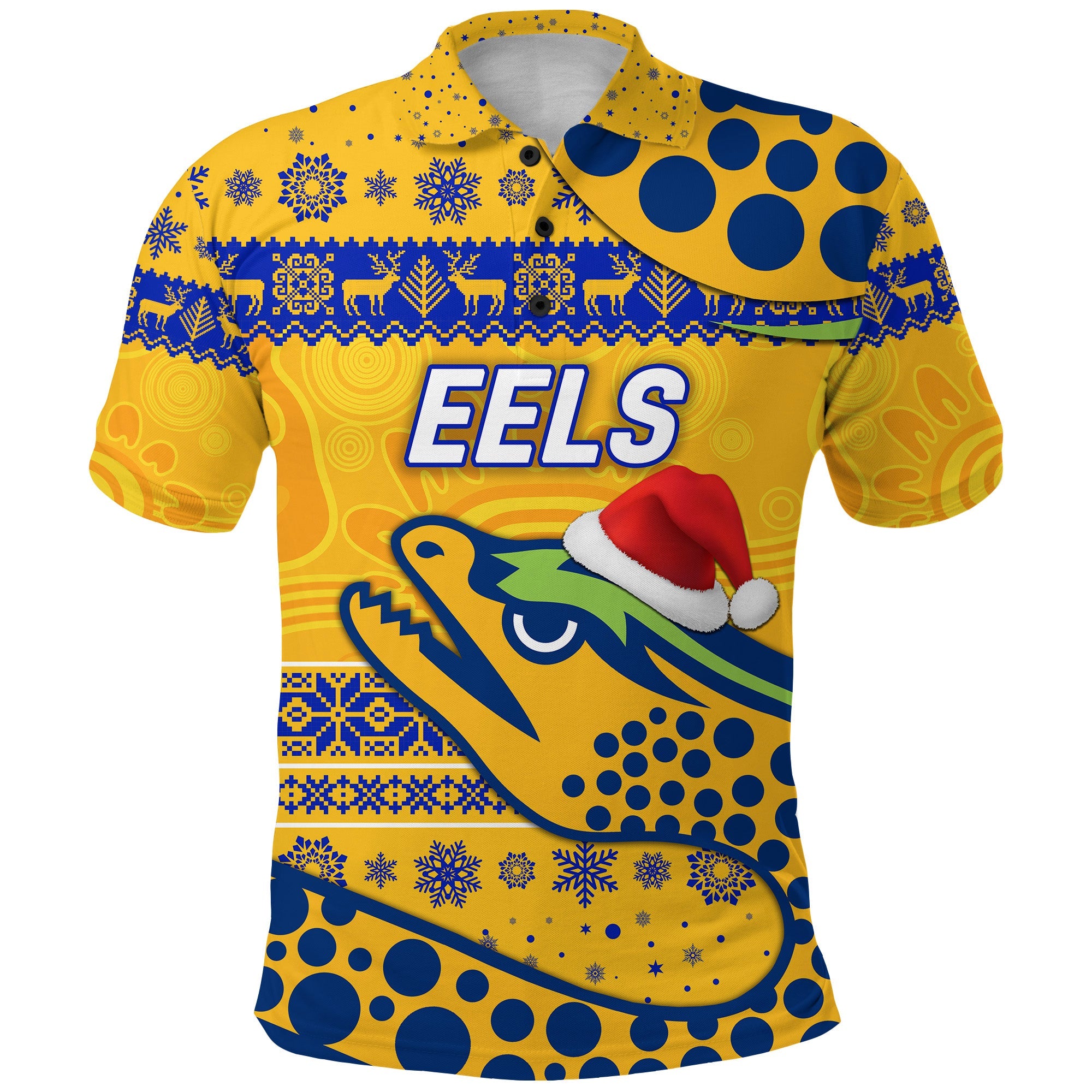 custom-personalised-parramatta-eels-polo-shirt-christmas-simple-style-gold