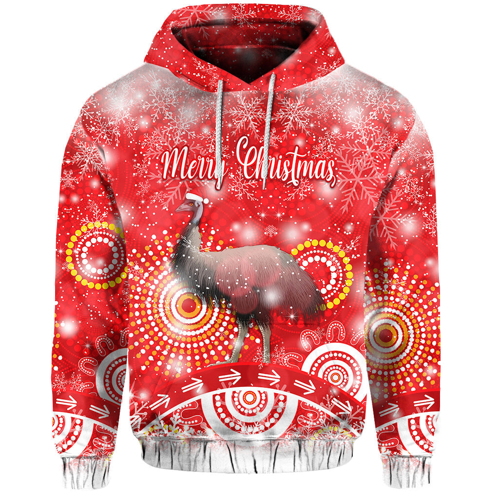 custom-personalised-australian-emu-christmas-hoodie-original-style-red