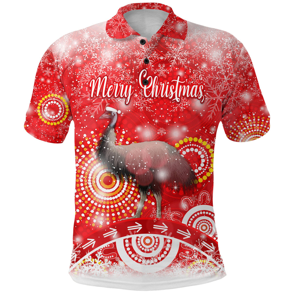 custom-personalised-australian-emu-christmas-polo-shirt-original-style-red