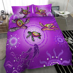 australian-aboriginal-bedding-set-happy-turtle-family-version-purple