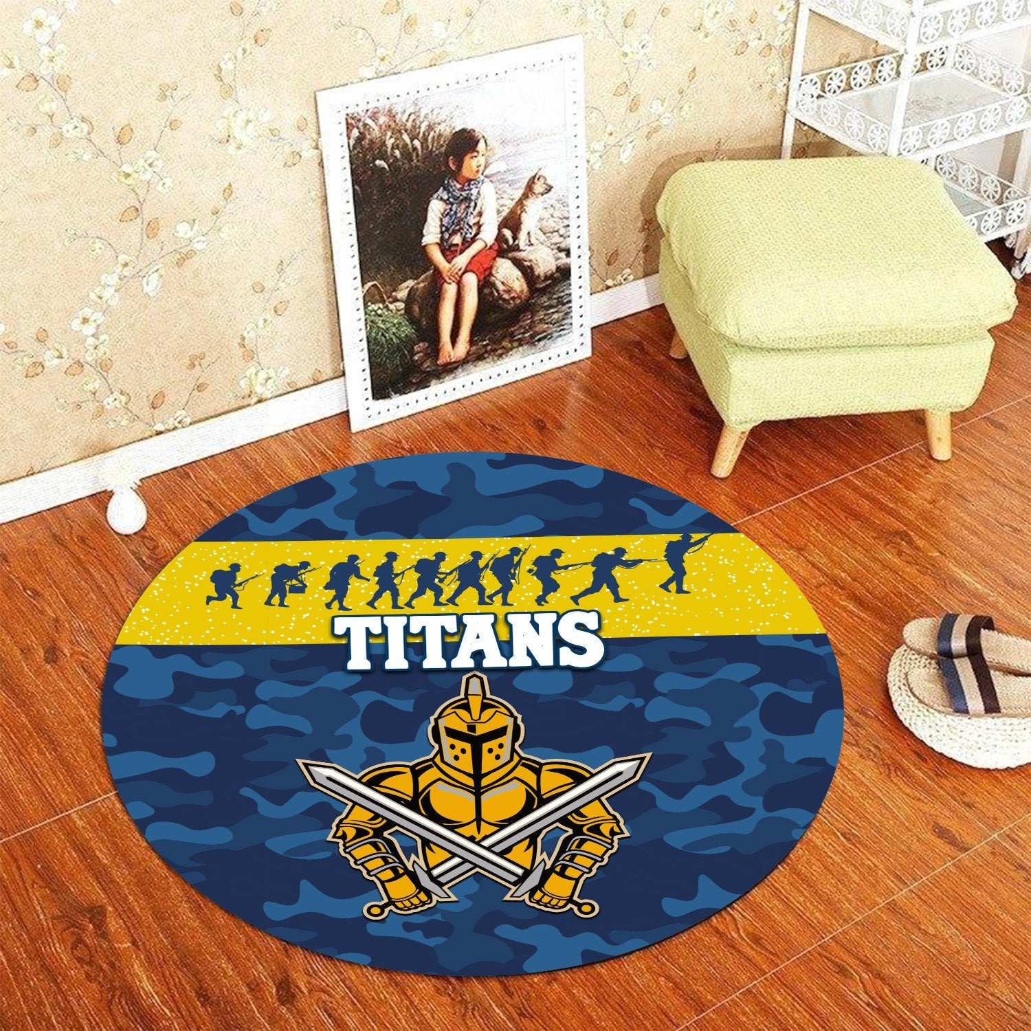 gold-coast-titans-round-carpet-anzac-country-style