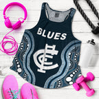 Go Blues Women Racerback Tank Simple Indigenous LT13 - Vibe Hoodie