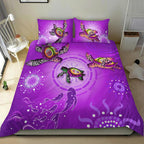 australian-aboriginal-bedding-set-happy-turtle-family-version-purple