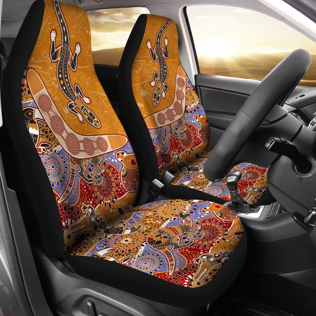 aboriginal-car-seat-covers-boomerang-lizard-kangaroo-koala-crocodile-arts