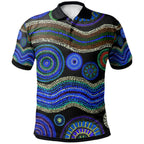 polo-aboriginal-dot-unique-style-blue