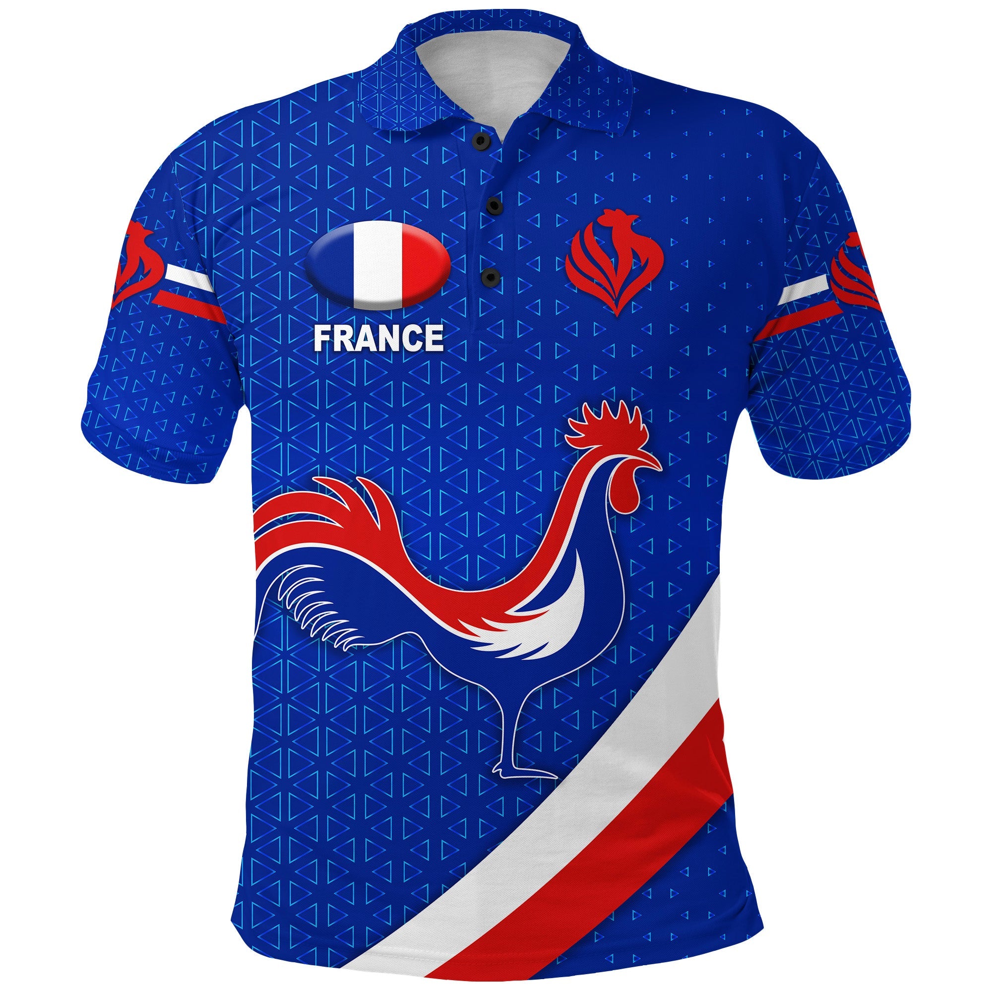 france-rugby-polo-shirt-rose-simple-style-blue