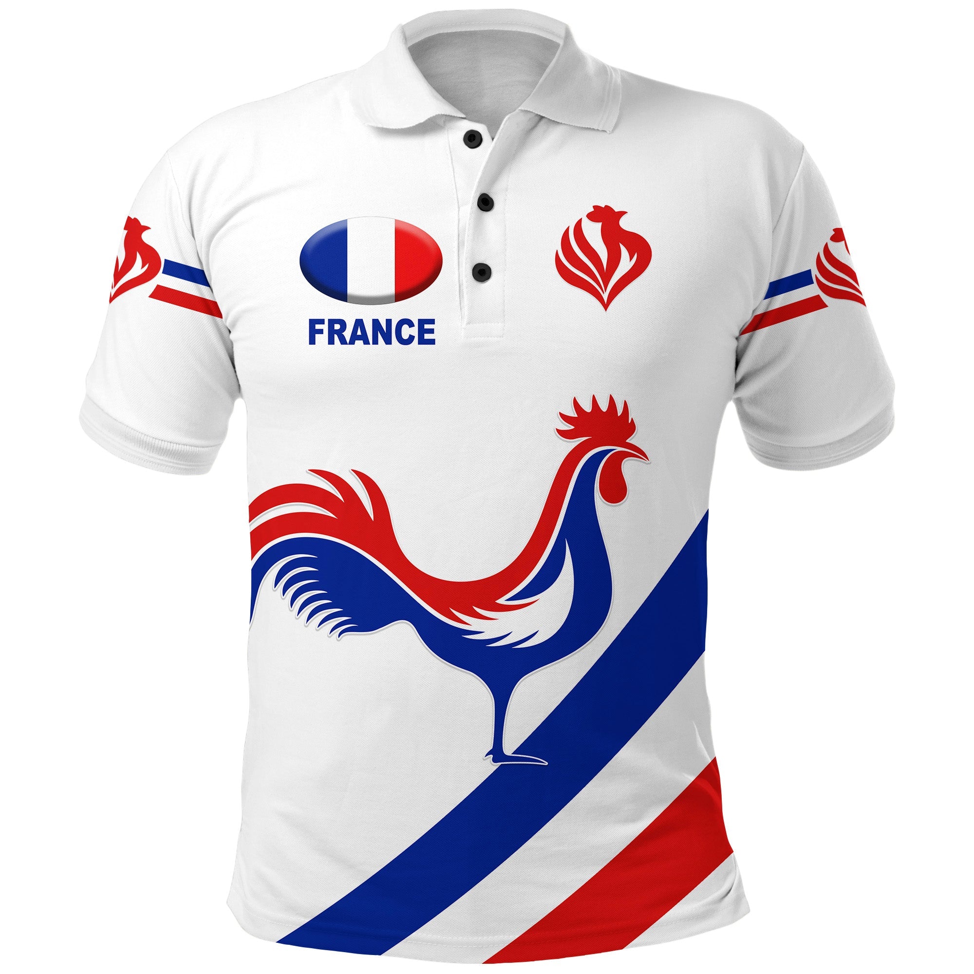 custom-personalised-france-rugby-polo-shirt-rose-simple-style-white