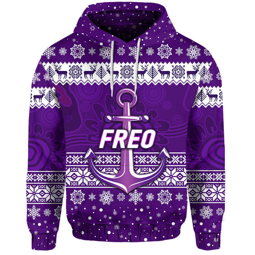 custom-personalised-fremantle-dockers-hoodie-freo-christmas-simple-style-white