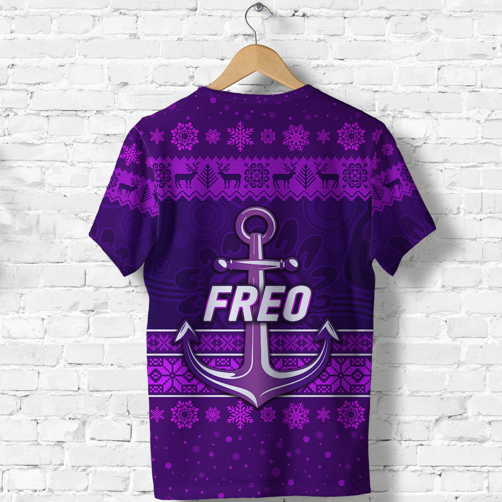 fremantle-dockers-t-shirt-freo-christmas-simple-style-purple