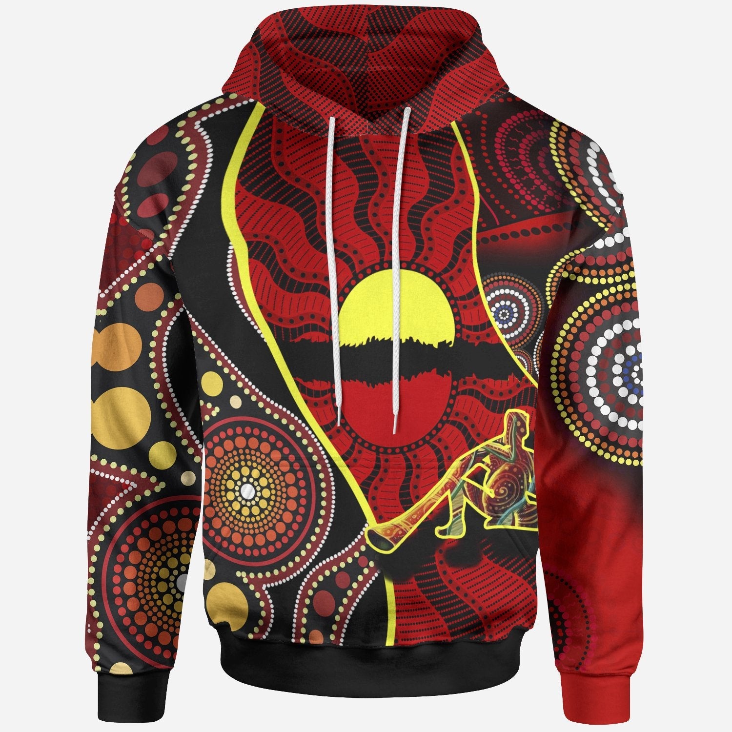 hoodie-australia-aboriginal-dots-with-didgeridoo