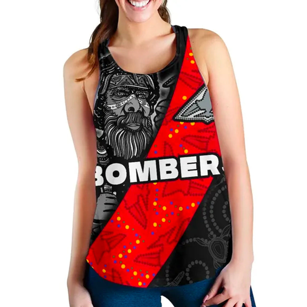 Bombers Naidoc Week Women's Racerback Tank Essendon Ingenious Spesial Version - Vibe Hoodie