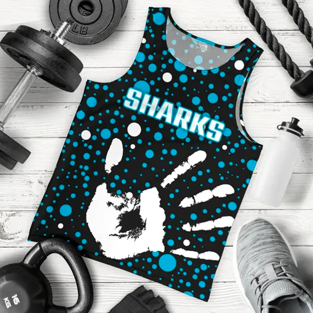 sharks-indigenous-mens-tank-top-minimalism-version
