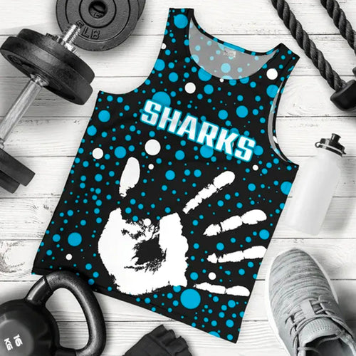 sharks-indigenous-mens-tank-top-minimalism-version