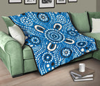 aboriginal-premium-quilt-indigenous-circle-dot-painting-blue-color