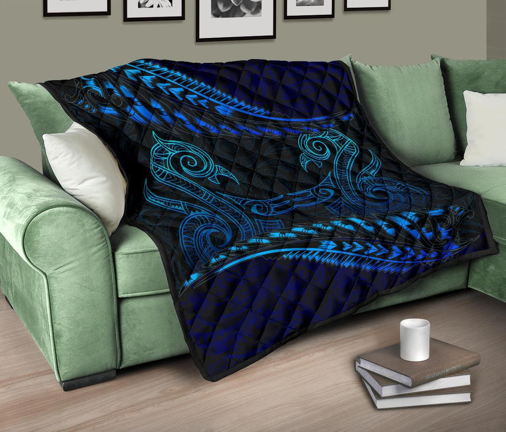 aotearoa-premium-quilt-blue-maori-manaia-with-silver-fern