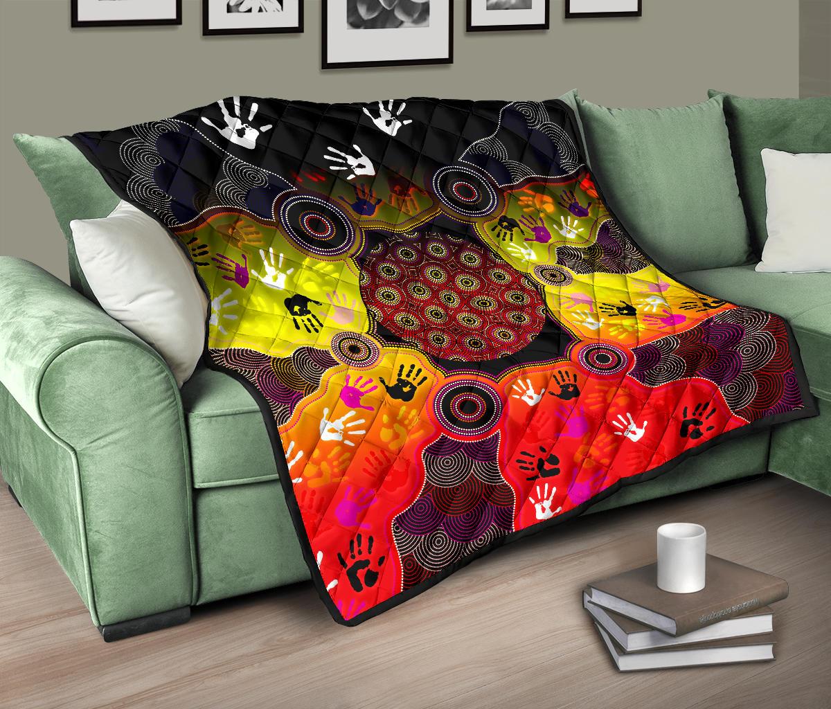 aboriginal-premium-quilt-indigenous-circle-dot-painting-hand-art