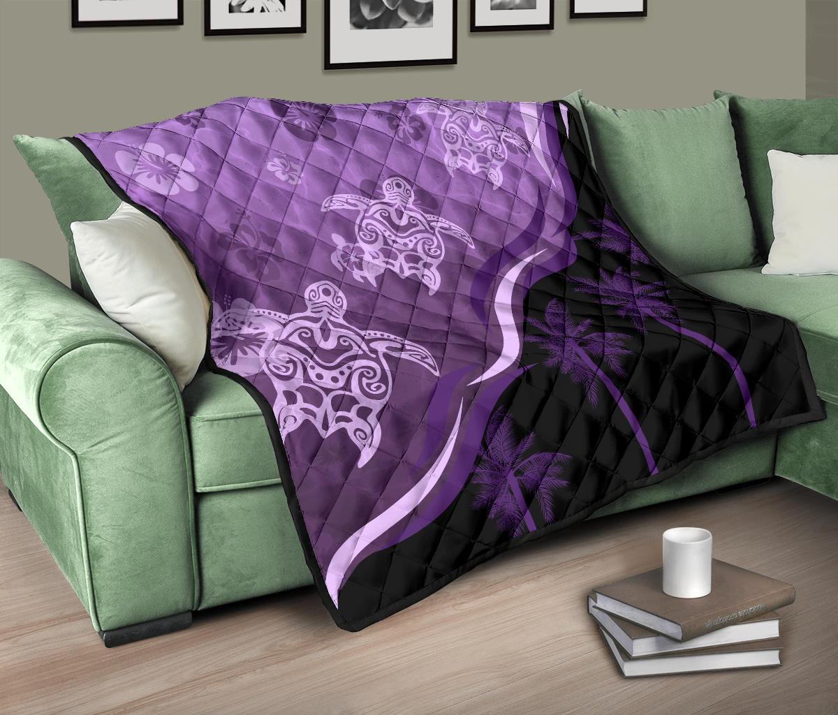 purple-turtle-hibiscus-premium-quilt