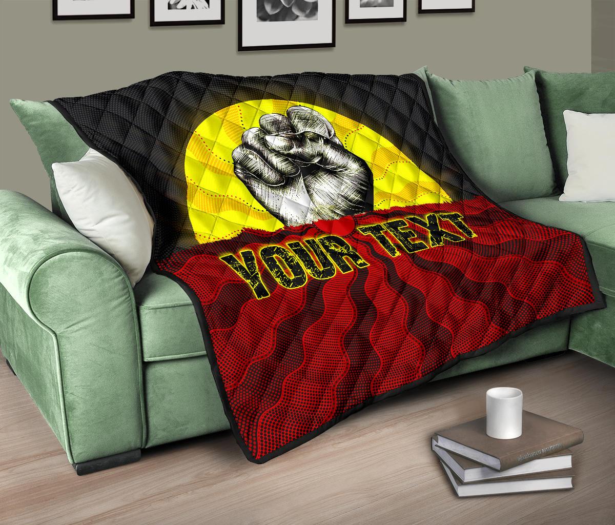 custom-aboriginal-premium-quilt-black-lives-matter-sun-dot-painting
