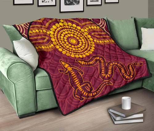 aboriginal-premium-quilt-aboriginal-snake-and-alligator