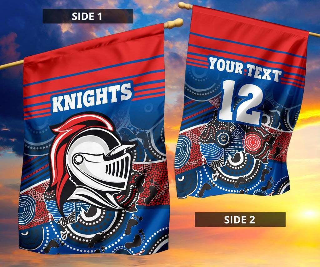 custom-personalised-knights-flag-newcastle-aboriginal-horizontal-style