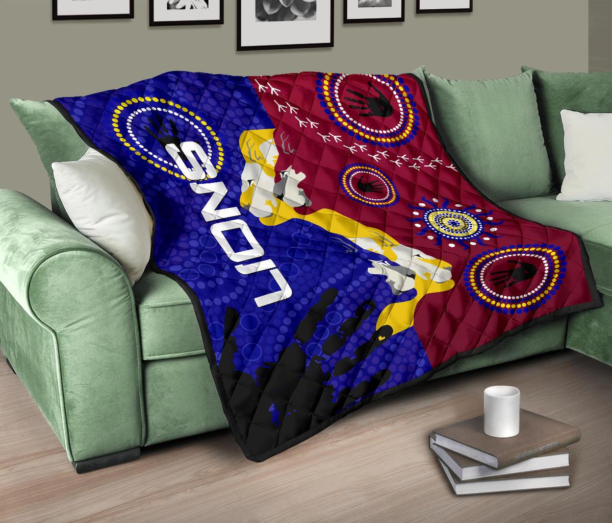 naidoc-brisbane-lions-premium-quilt-indigenous-style