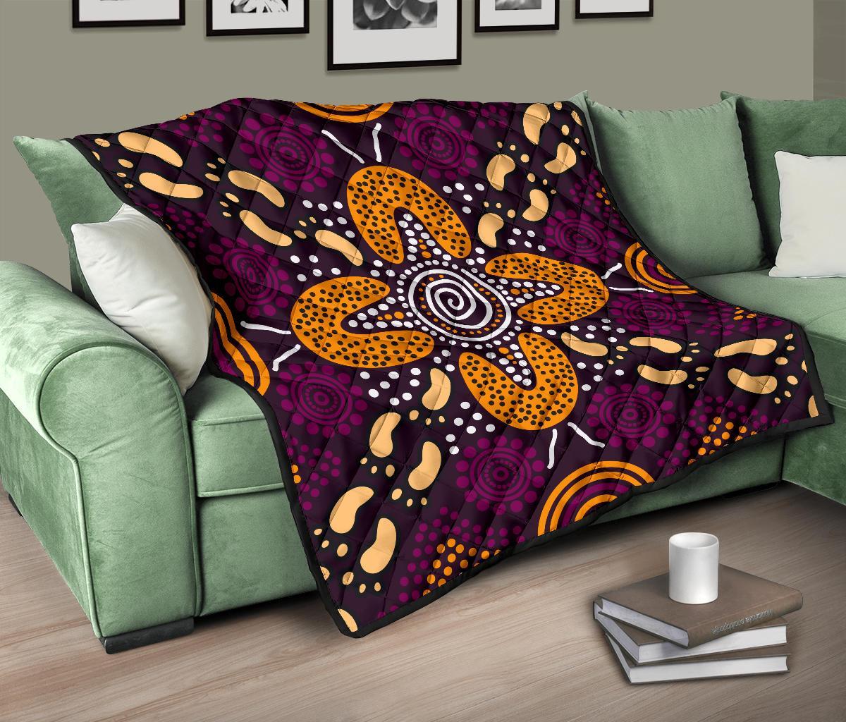 aboriginal-premium-quilt-flowers-dot-panting-art